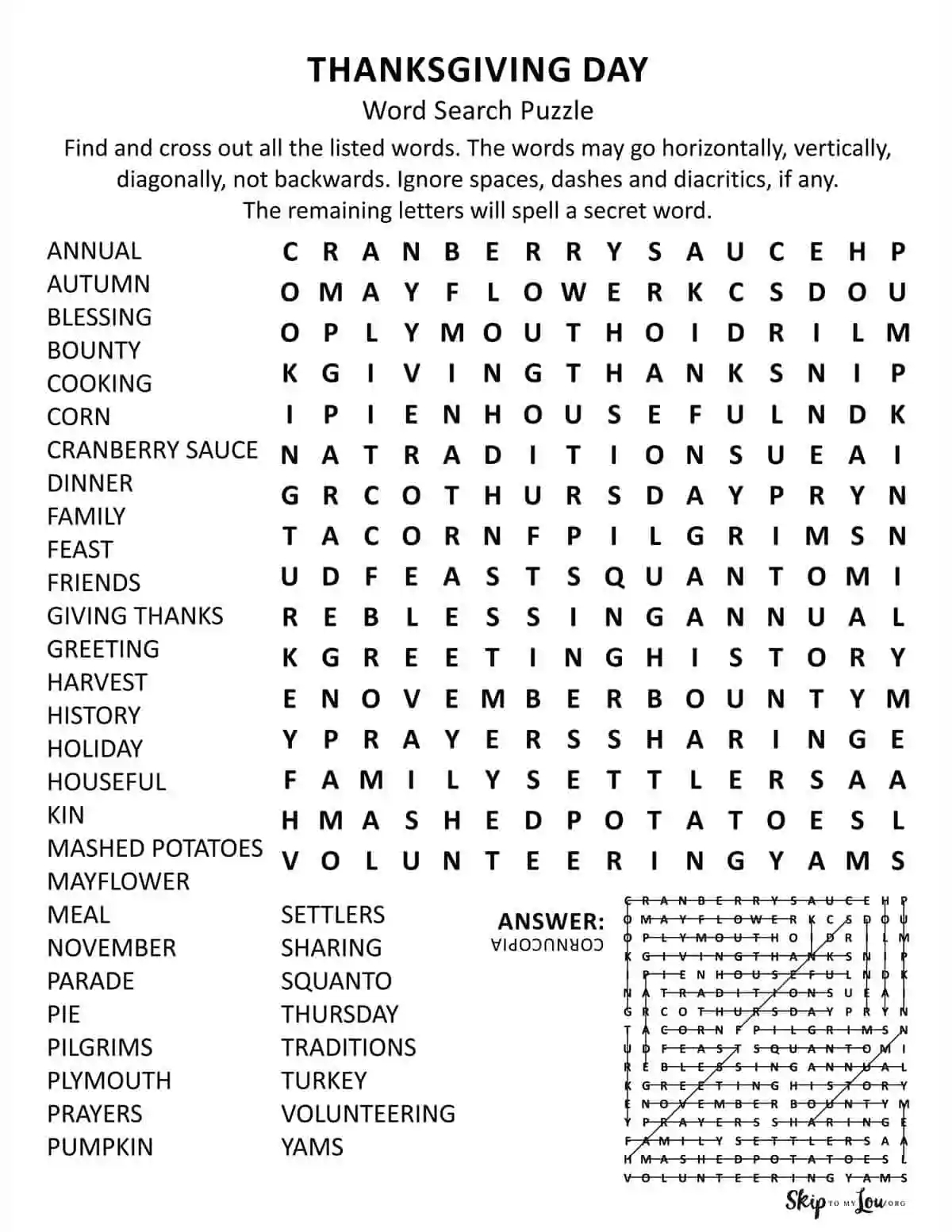 Free Holiday Word Search Puzzles Printables
