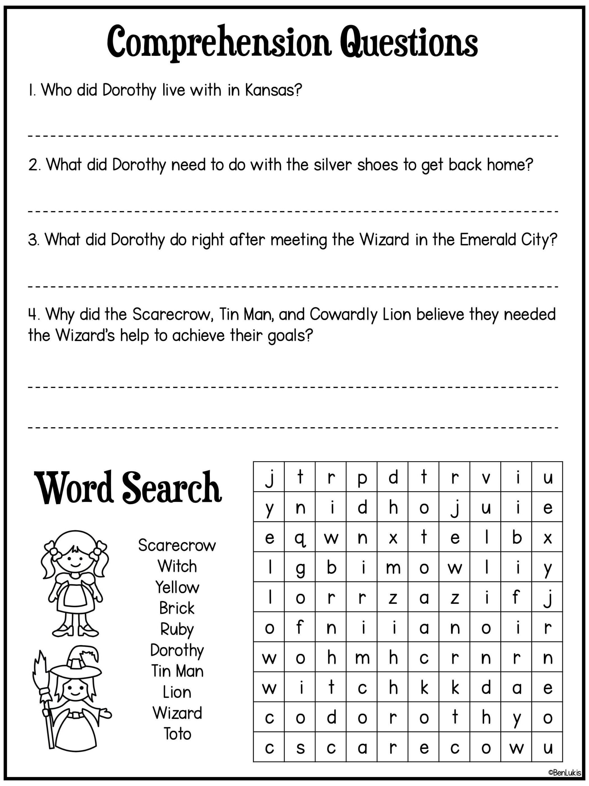 Wizard Of Oz Word Search Printable Wizard Of Oz Word Search Printable
