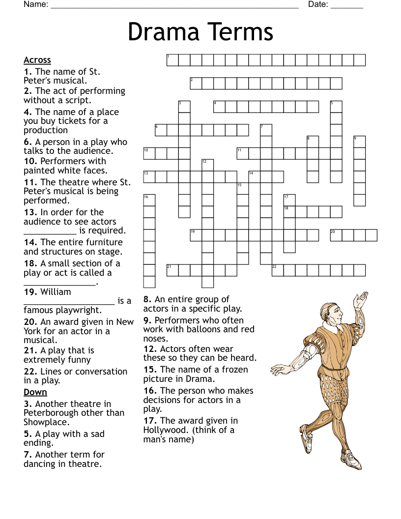 Free Printable Theatre History Word Search