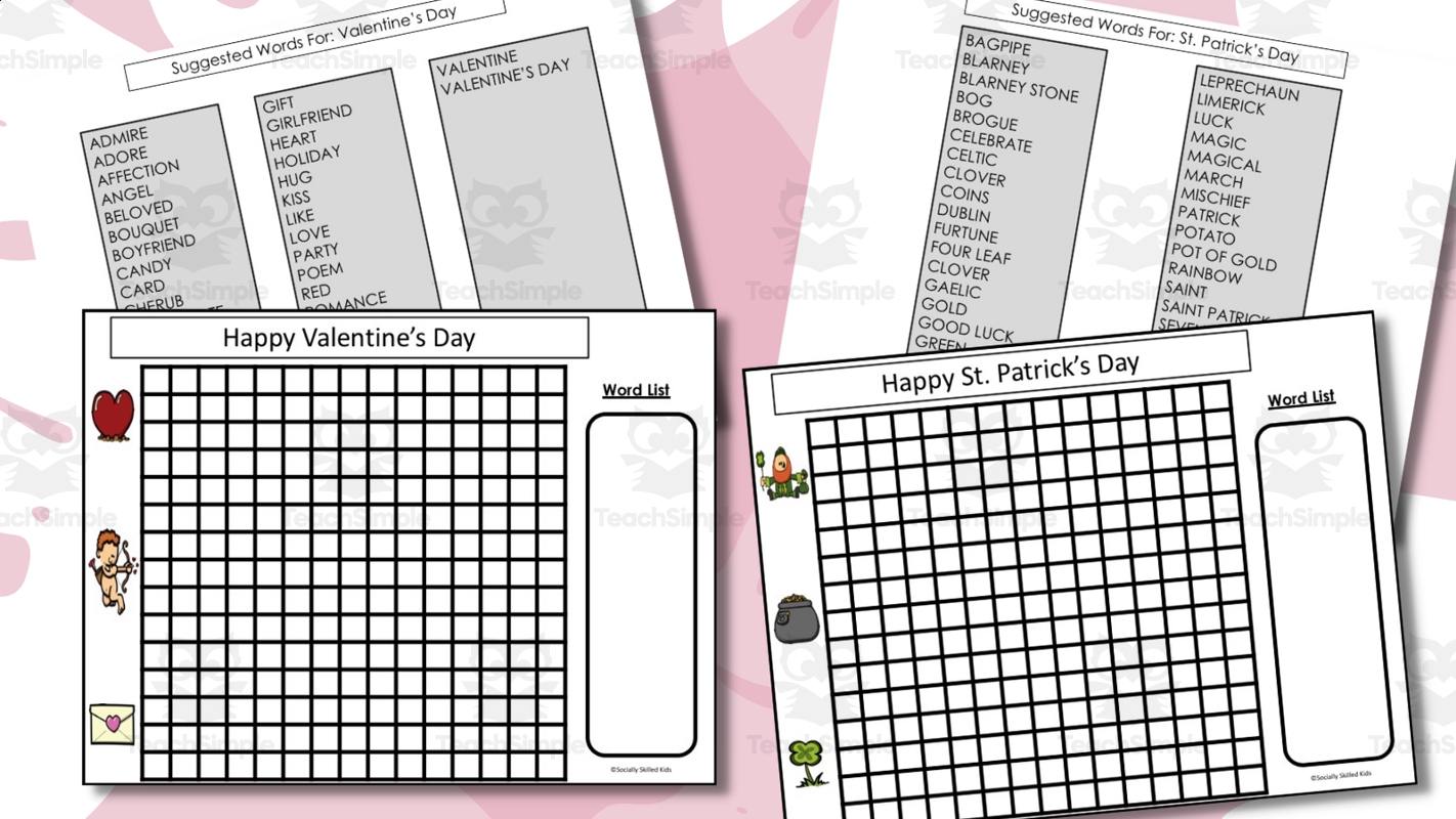 Word Search Templates Free Printable