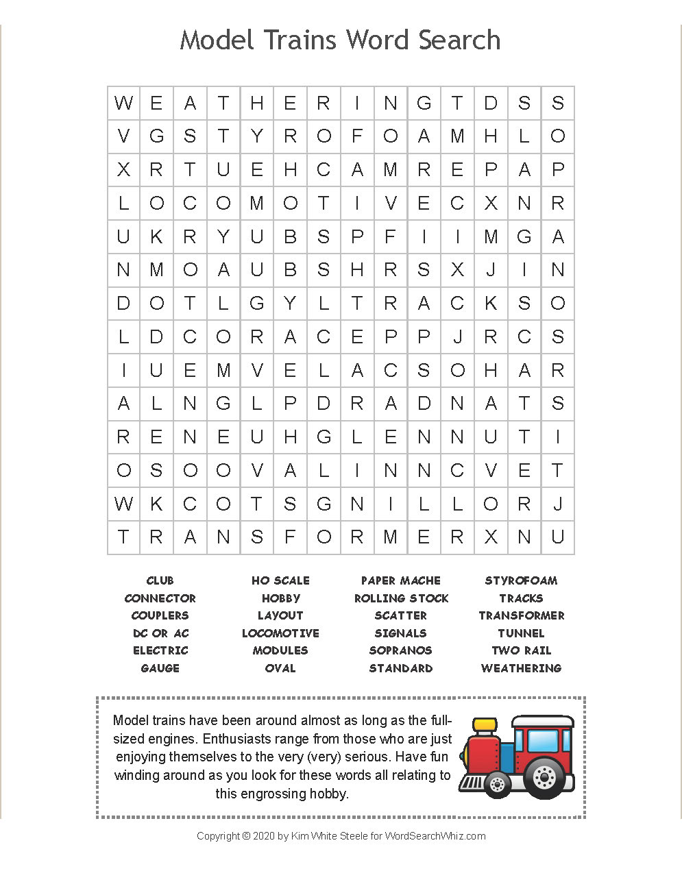 Trains Word Search Crossword Puzzle And More Trains Word Search Crossword Puzzle And More