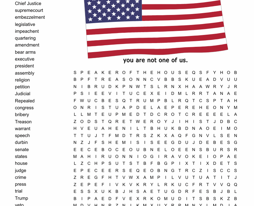 U S Government Word Search WordMint