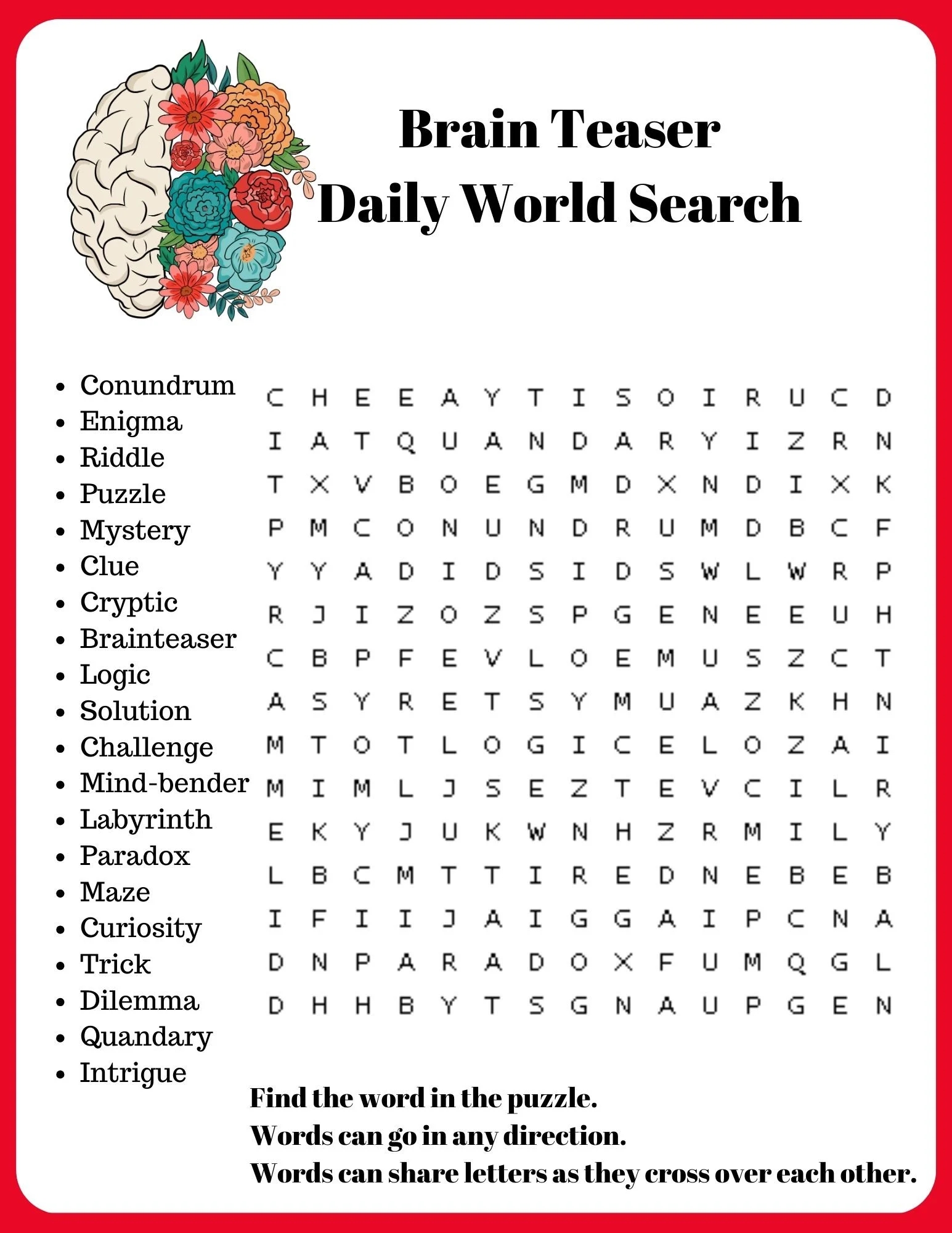 Ultimate Variety Pack Brain Teasers Word Search Mazes Crossword Puzzles More Etsy