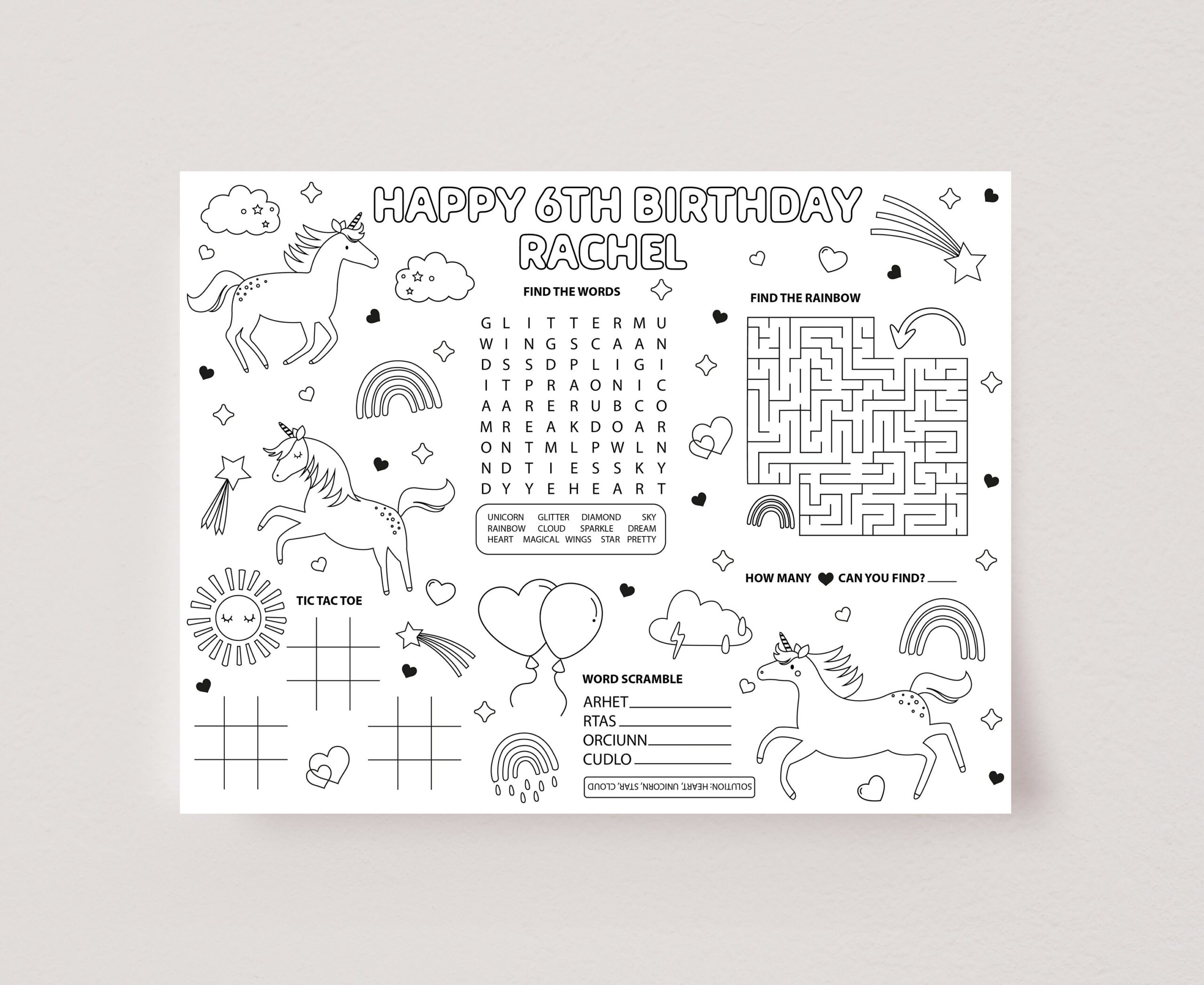 Word Search Printable Doar