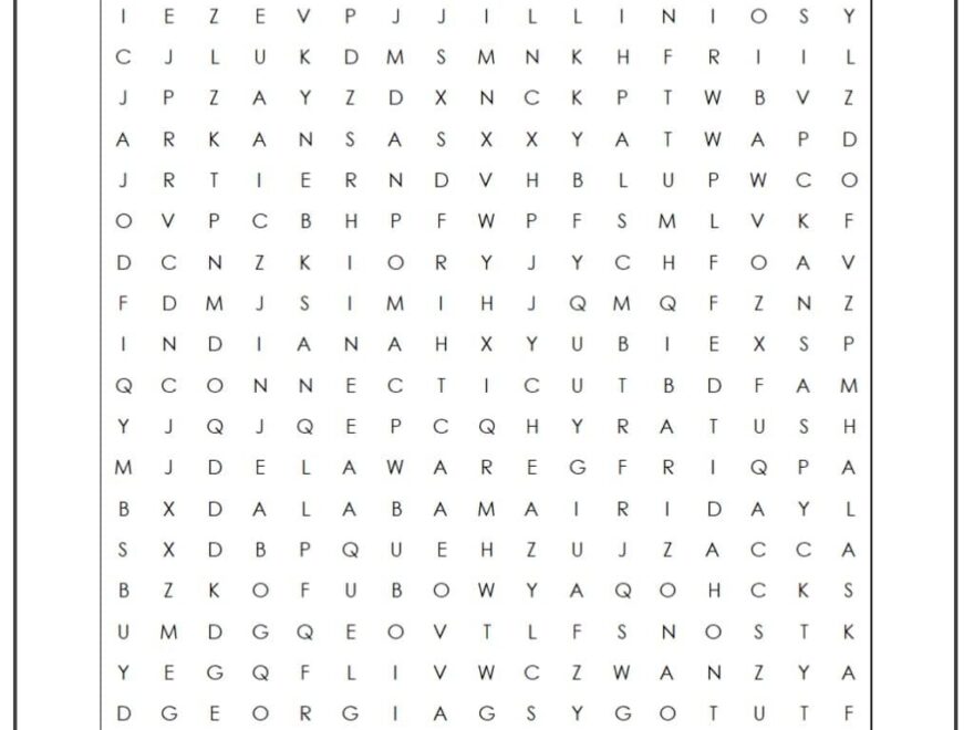 United States Word Search Monster Word Search Worksheets Library