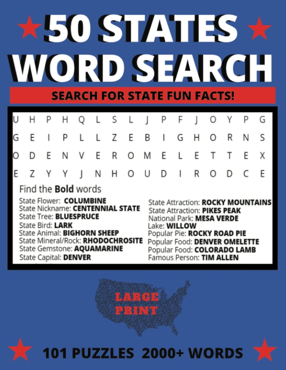 US States Word Search Discover Fun Facts About All 50 States Scott Russell 9798368160092 Amazon Books