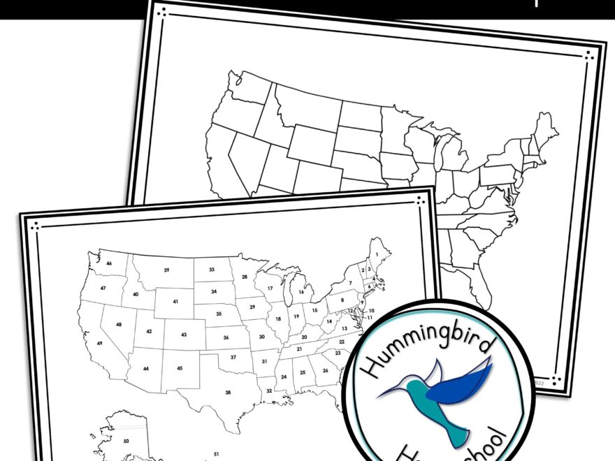 USA 50 States Word Search PDFs Hummingbird Homeschool