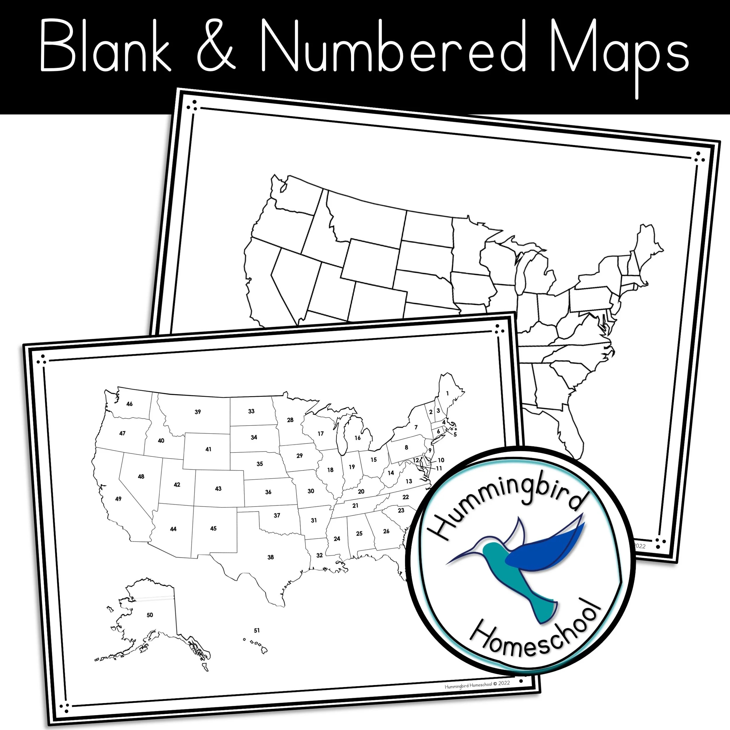 USA 50 States Word Search PDFs Hummingbird Homeschool