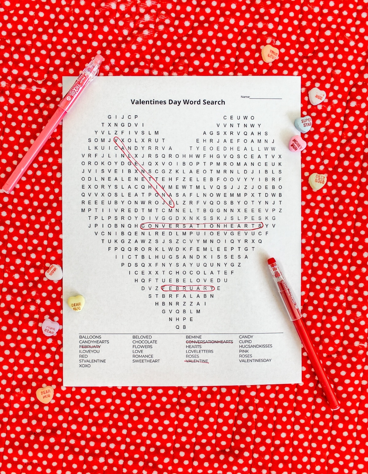 Valentine s Day Word Search Free Printable Friday We re In Love
