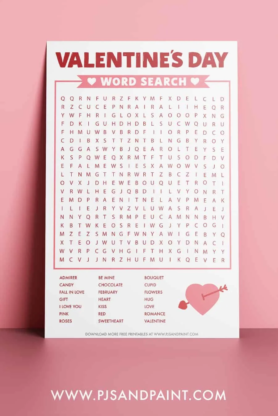 Free Printable February Word Search