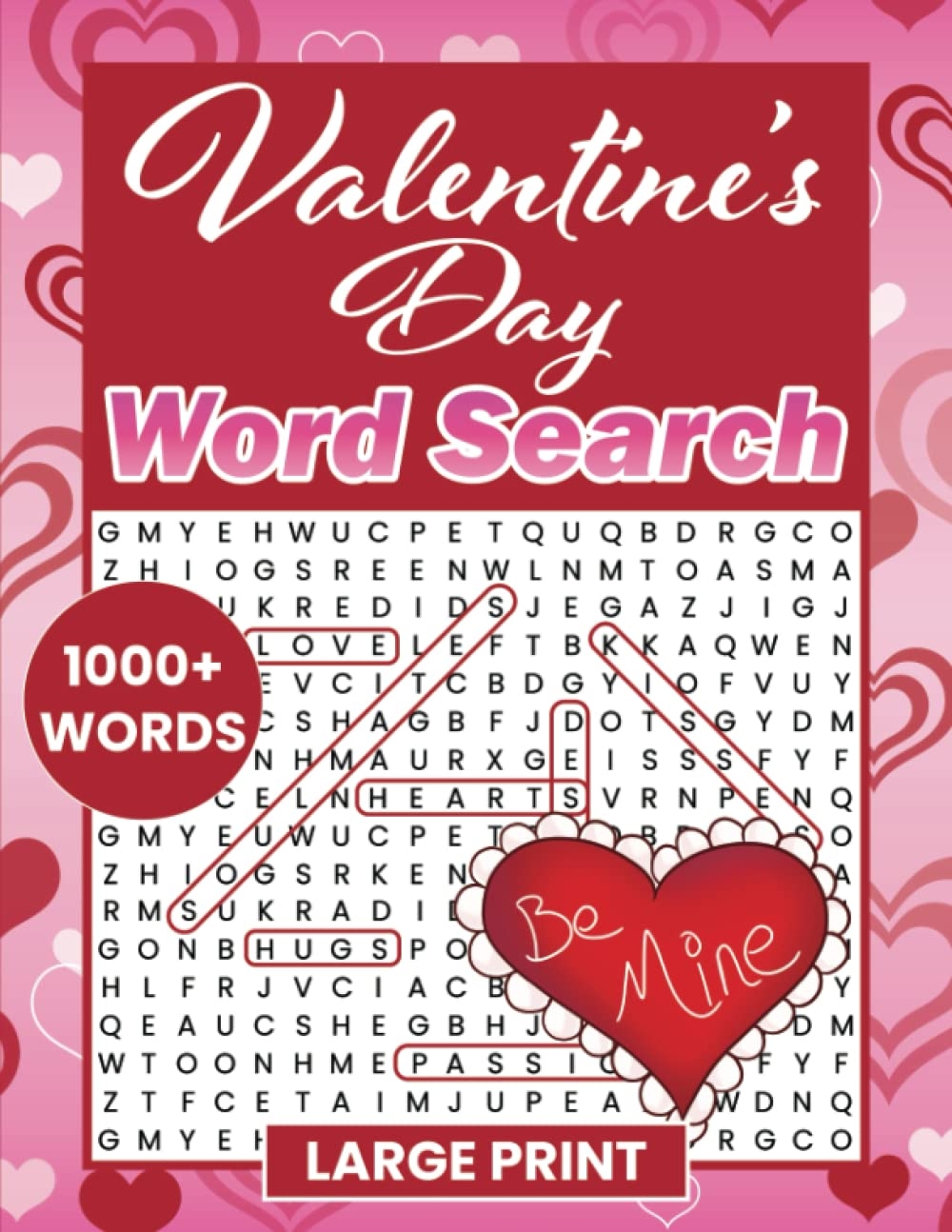 Large Print Printable Valentine Word Search