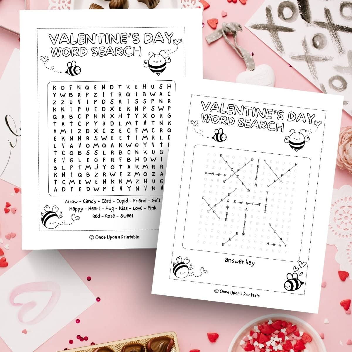 Valentine Word Search Medium Printable
