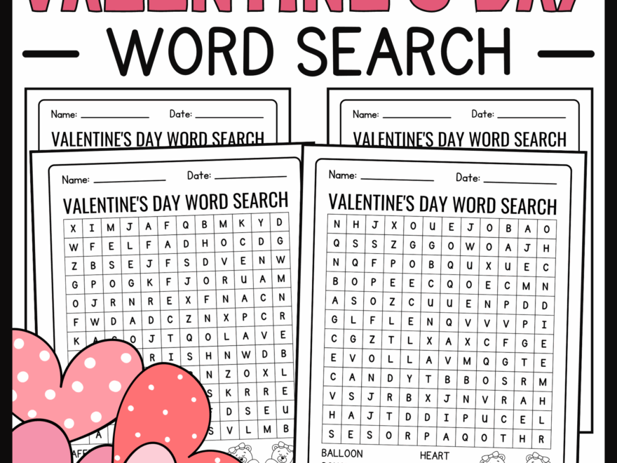 Valentine s Day Word Search Valentine s Day Activities Valentine s Day Games Made By Teachers