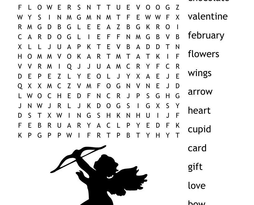 Valentine s Day Word Search WordMint