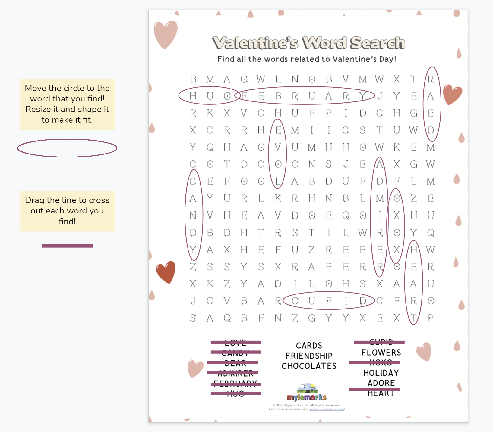 Valentine s Word Search GS 
