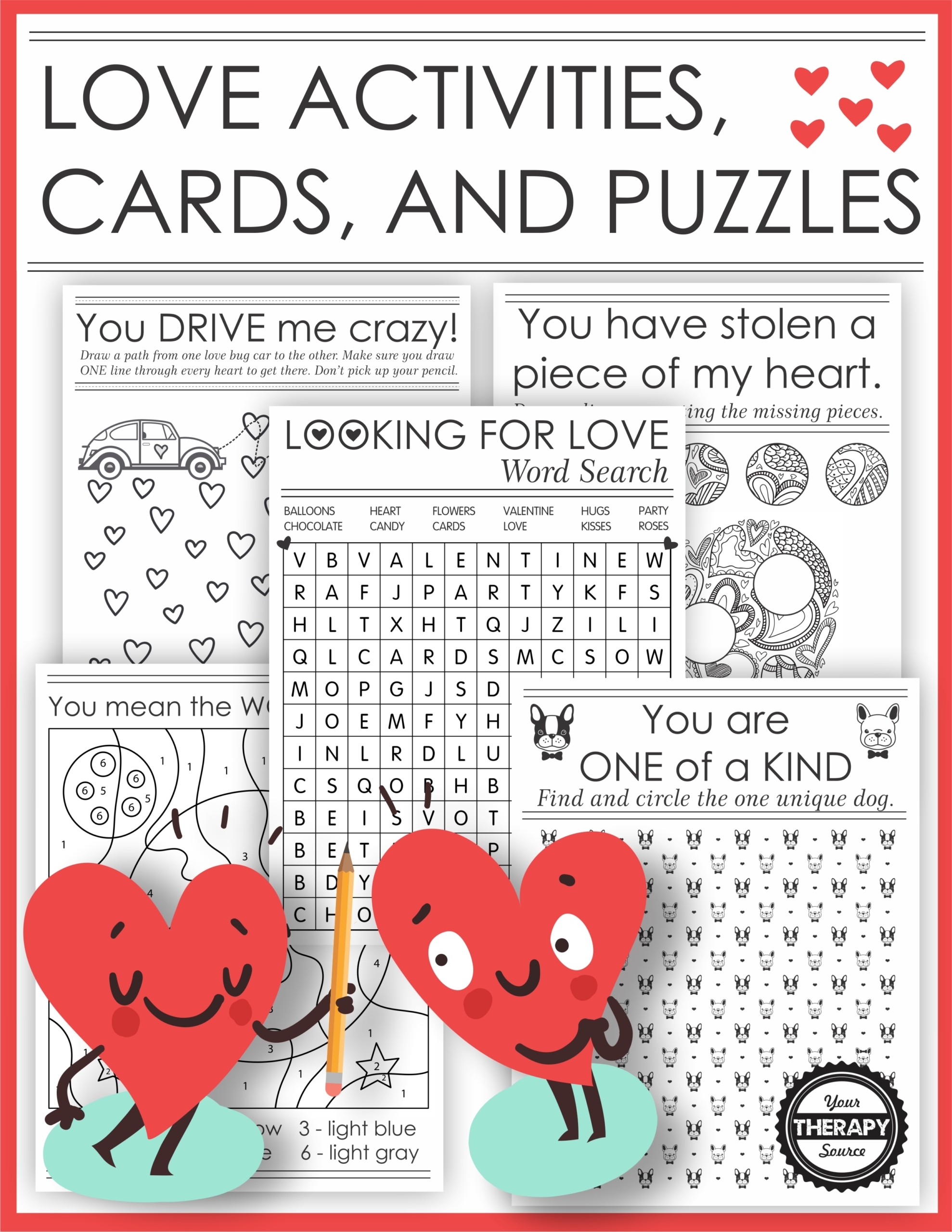 Free Printable Valentine Word Search Puzzles