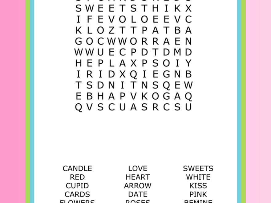 Valentine Word Search PDF