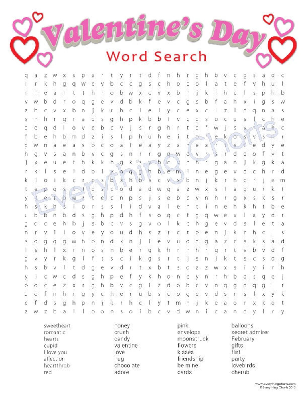 Valentine Word Search PDF Files printables Etsy Valentine Word Search PDF Files printables Etsy