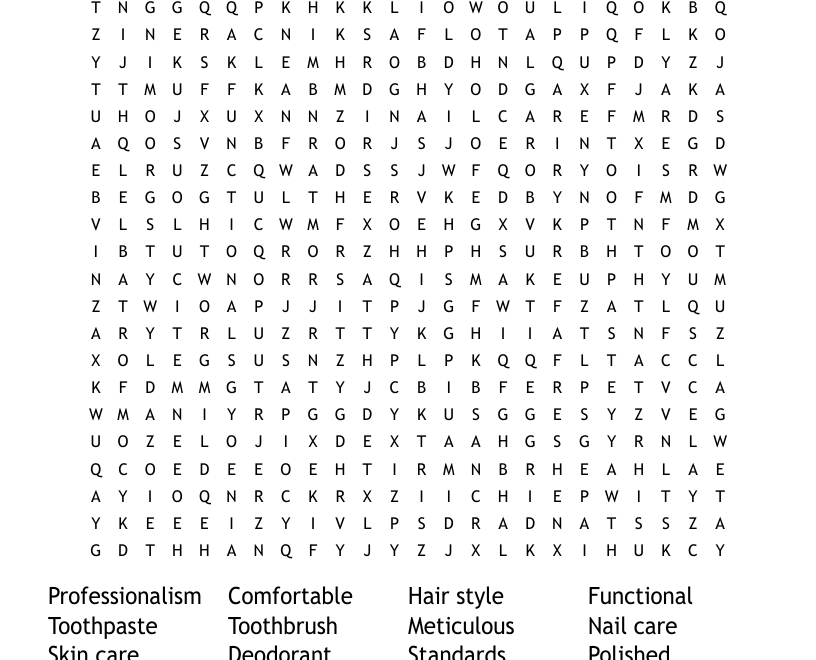 Values Word Search WordMint