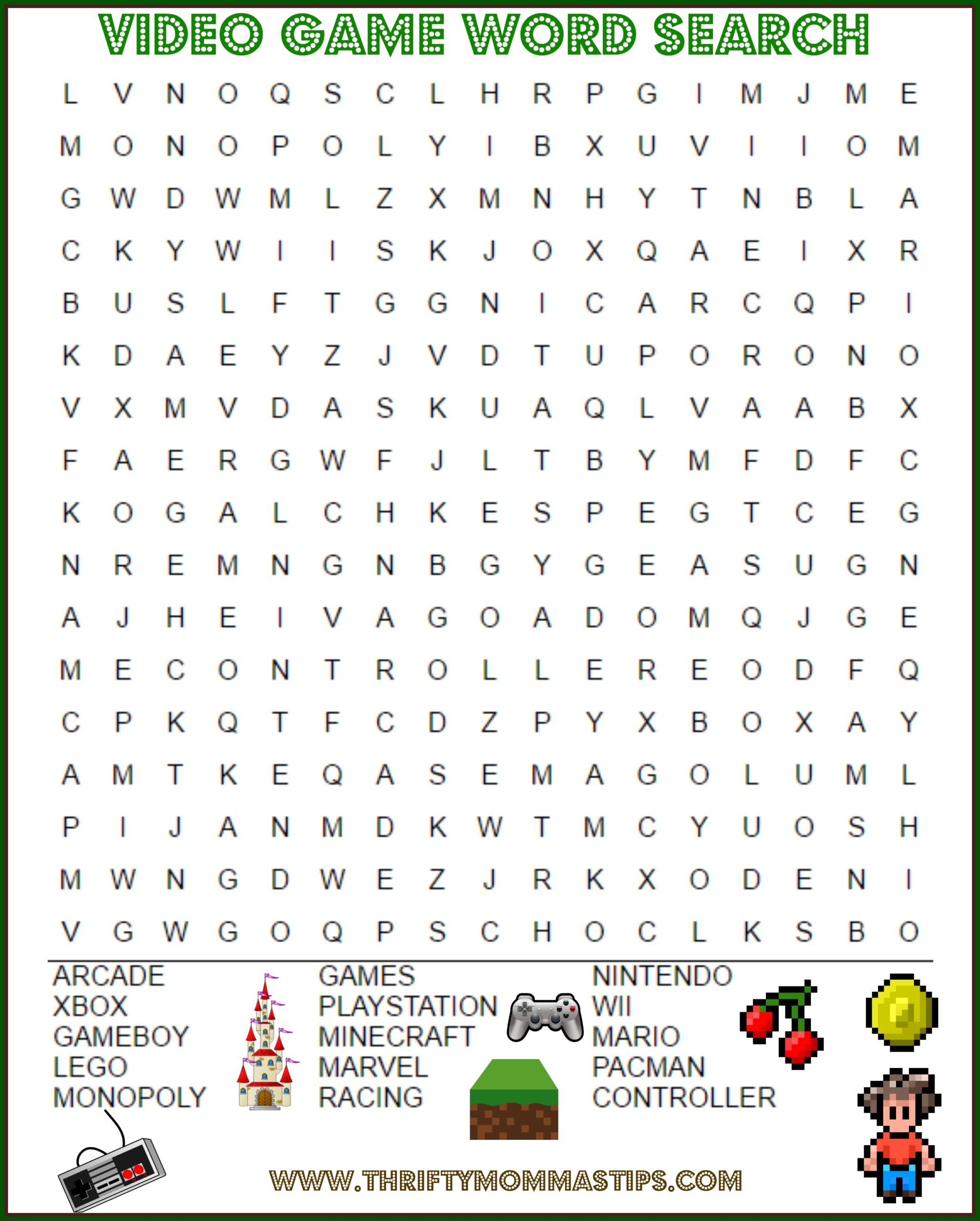 Free Easy Printable Word Search Puzzles For Kids