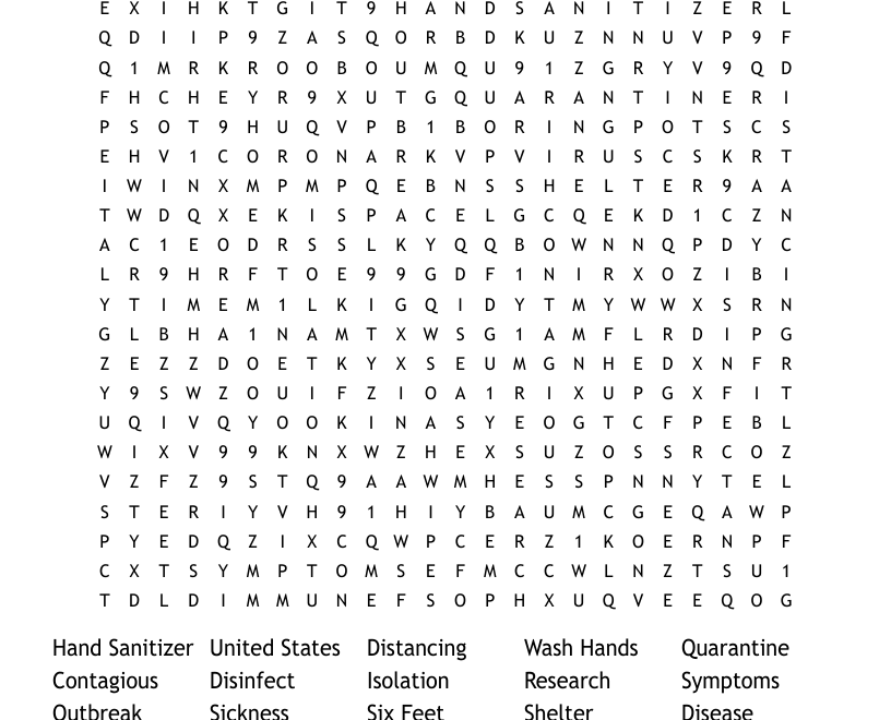 Virus Word Search WordMint