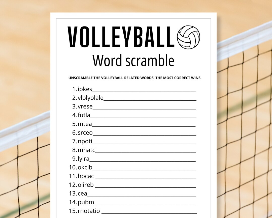 volleyball word scramble volleyball game volleyball party volleyball team game volleyball birthday volleyball banquet printable etsy volleyball word scramble volleyball game volleyball party volleyball team game volleyball birthday volleyball banquet printable etsy