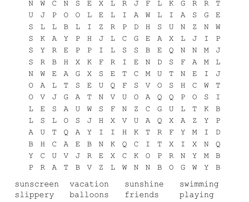 Water Week Word Search WordMint