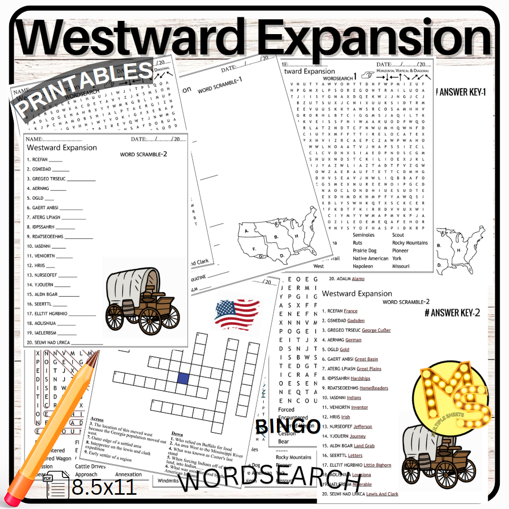 Pioneer Word Search Free Printable