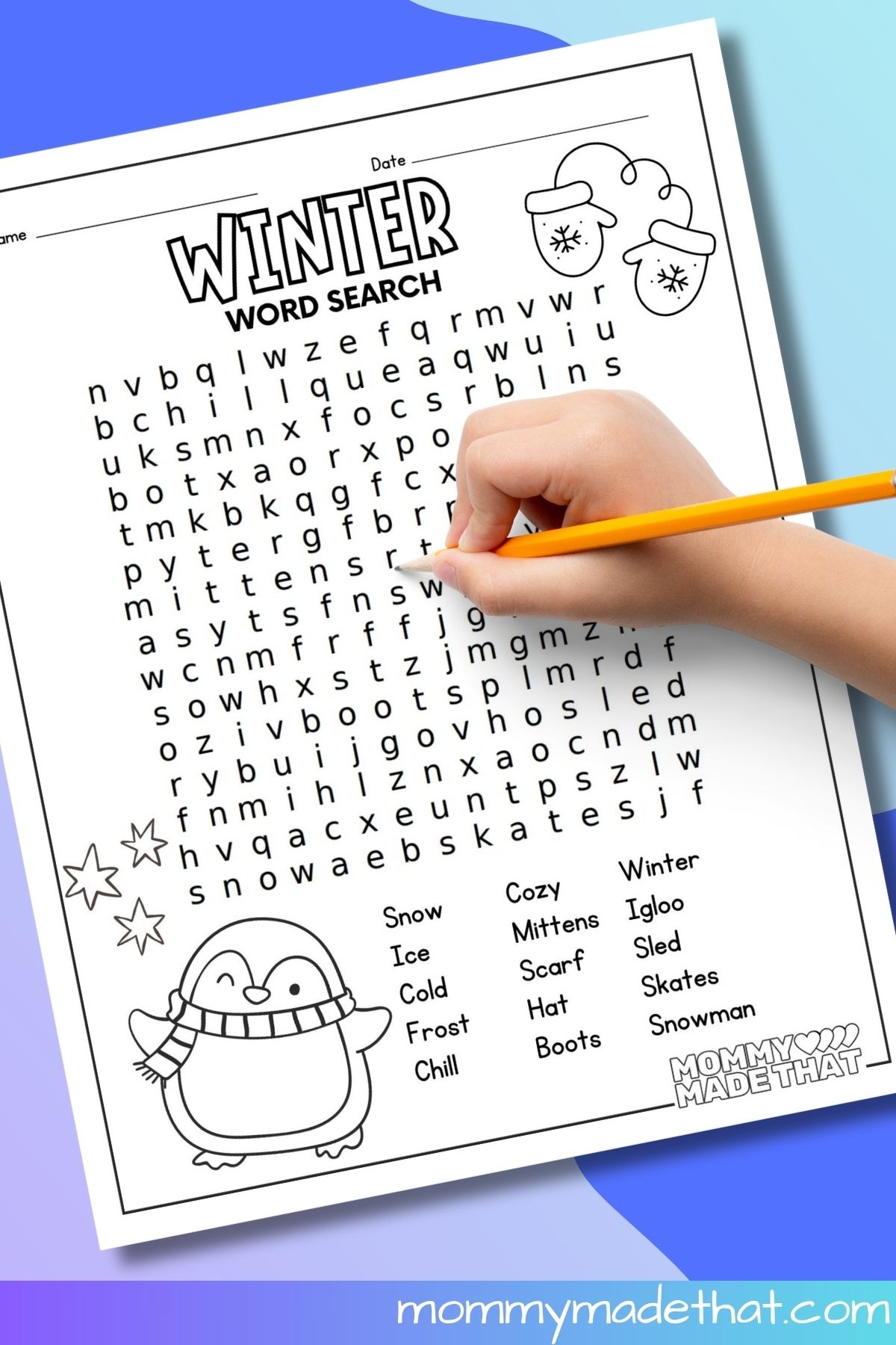 Winter Word Search Free Printable 