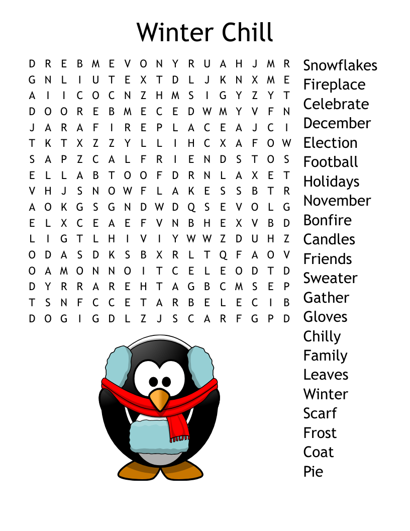 WINTER WORD SEARCH WordMint