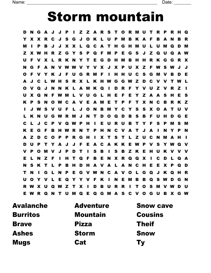 WINTER Word Search WordMint
