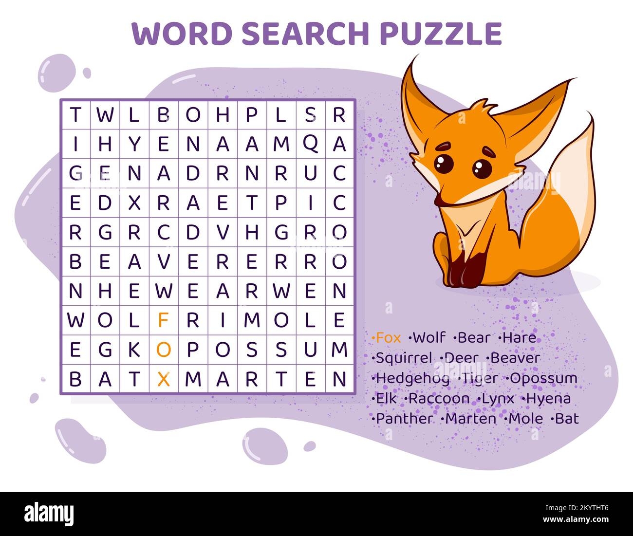 Printable Wolf Word Search
