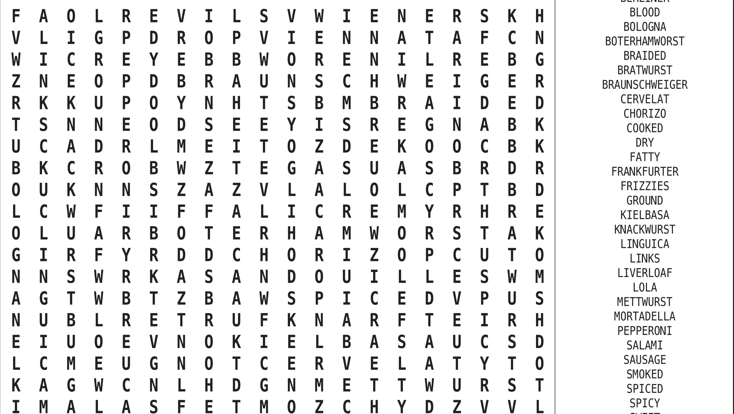 Word Find Puzzle