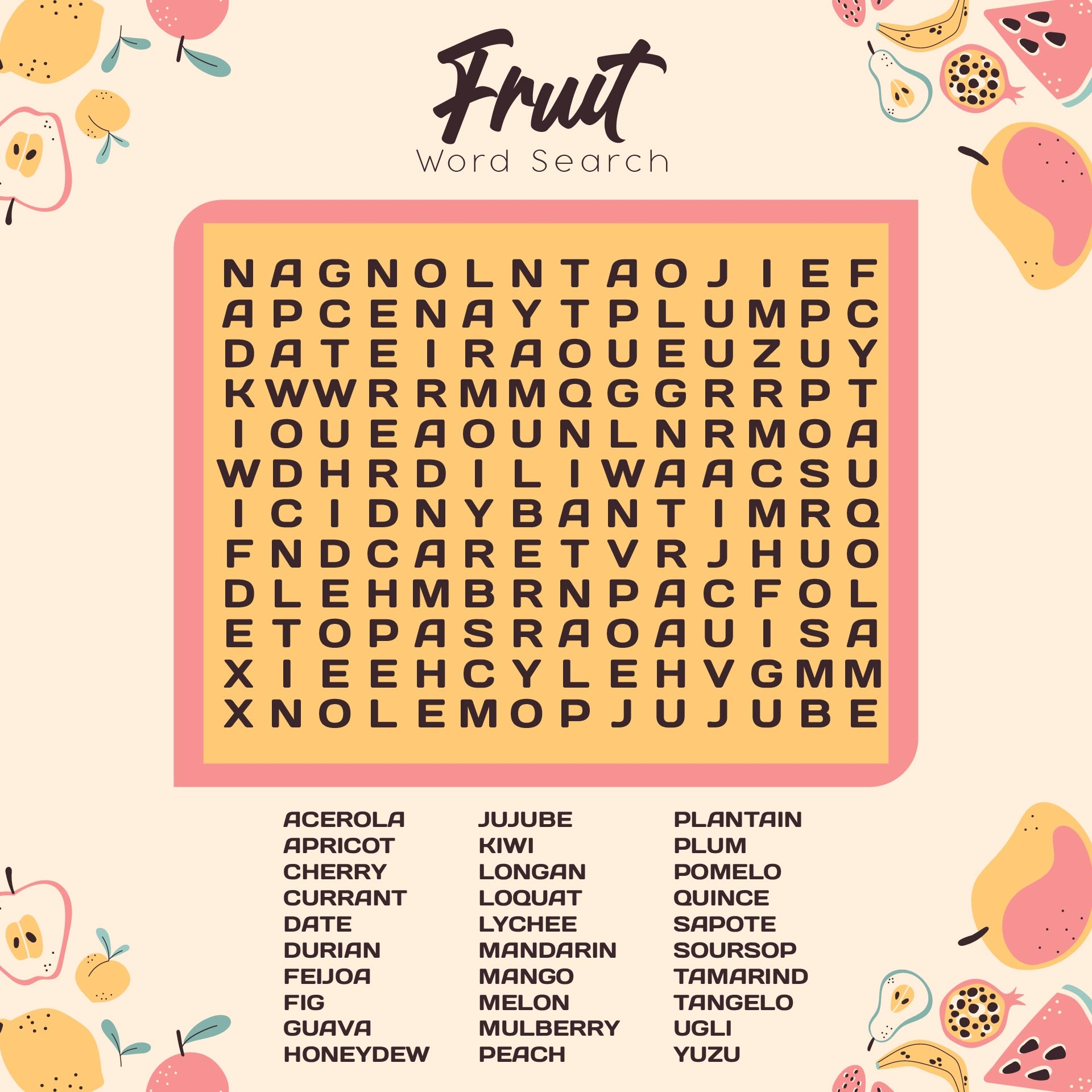 Free Large Print Printable Word Searches For Adults