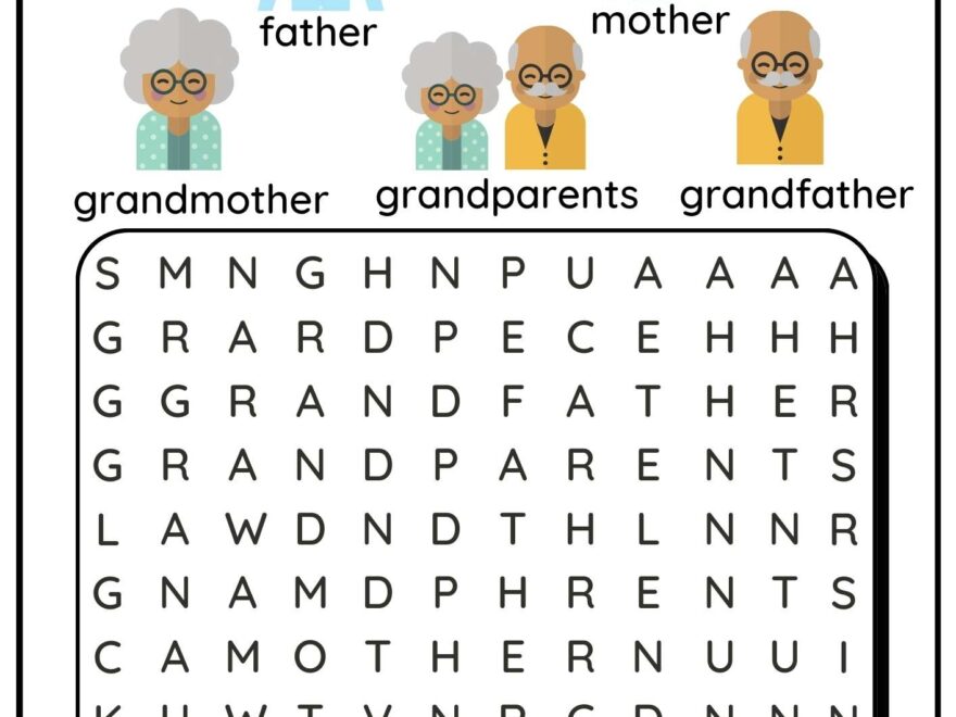 Word Search Activity Family Vocabulary For K5 Students Parents And Teachers Free G2 Ezpzlearn