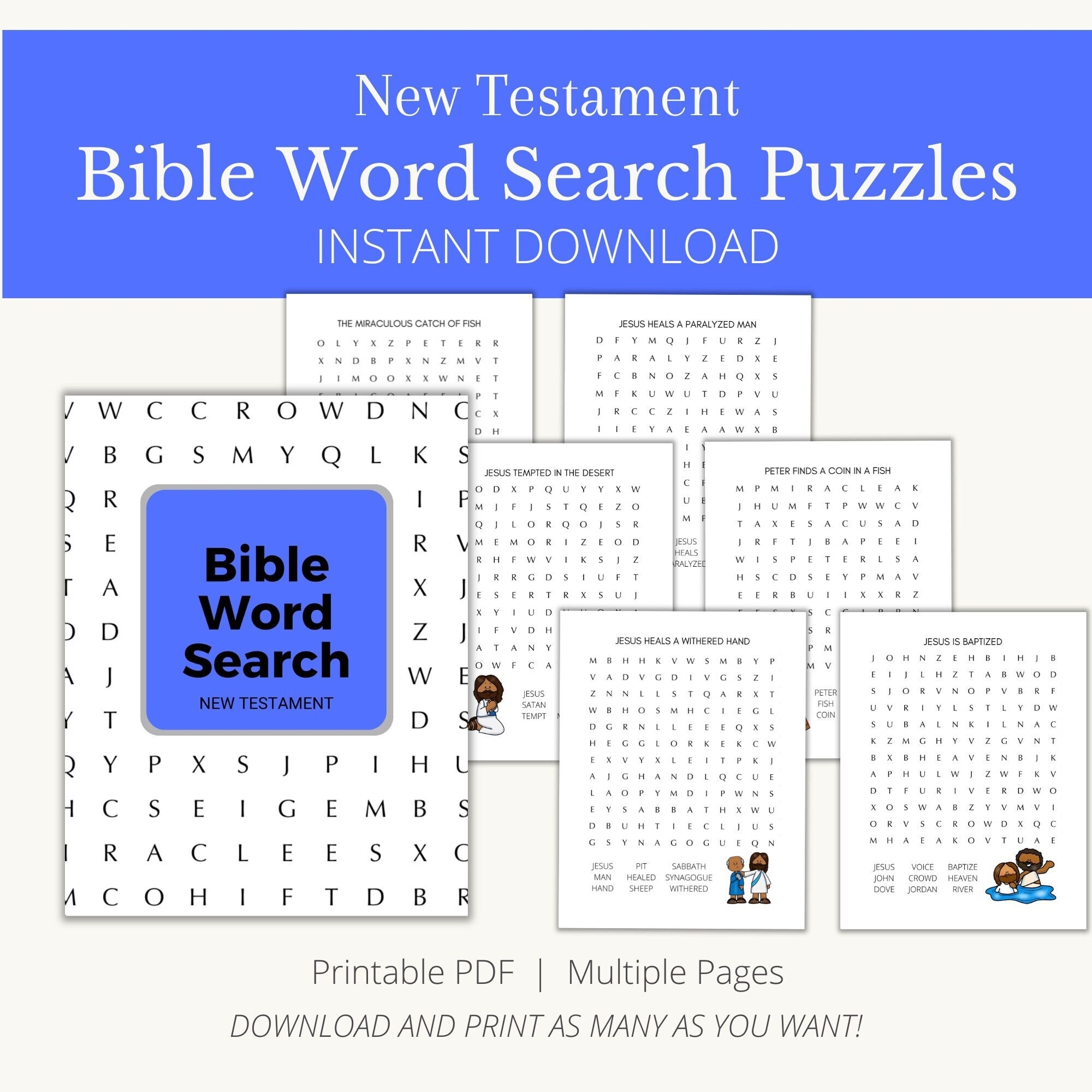 Free Printable Bible Word Search Puzzles Servant