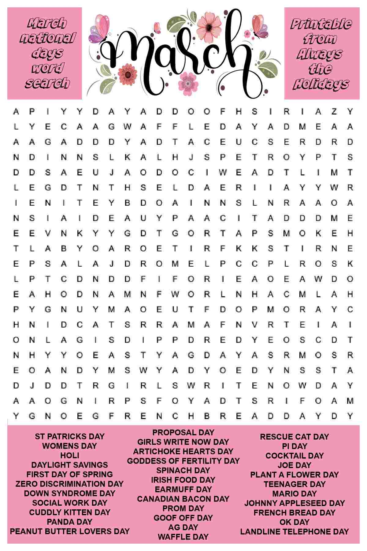 Word Search Printable Find All 50 States Worksheets Library