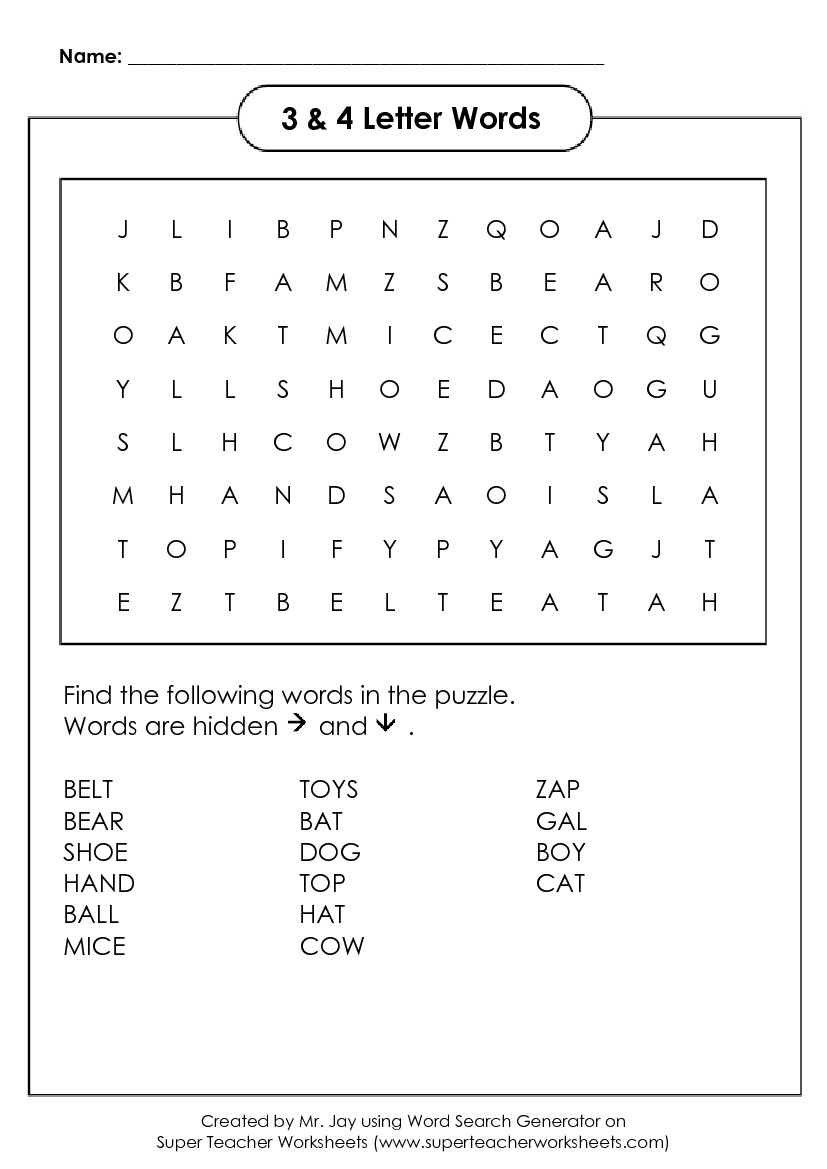 Word Search Puzzle Generator Worksheets Library
