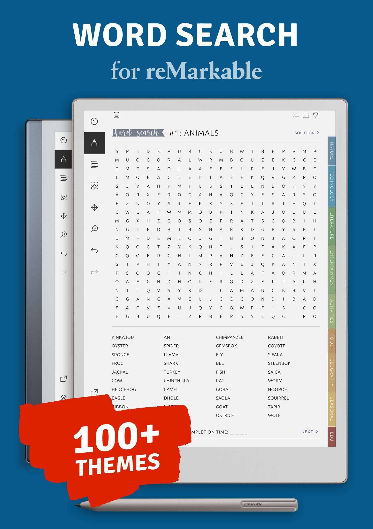 Word Search Puzzles For ReMarkable Fun Brain Game Templates