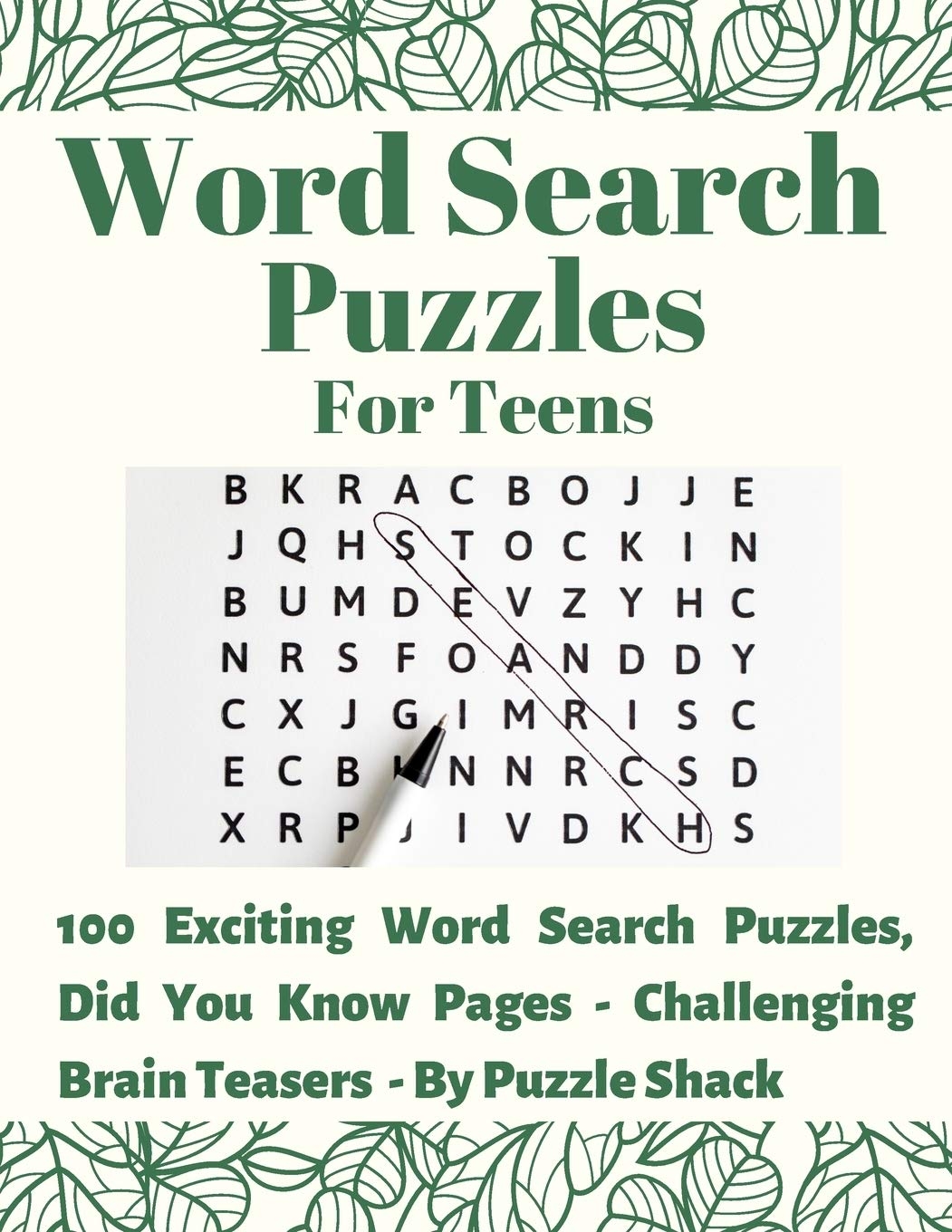 Word Search Puzzles For Teens 100 Exciting Word Search Puzzles Did You Know Interesting Facts Pages Challenging Brain Teasers Shack Puzzle 9781086055405 Amazon Books