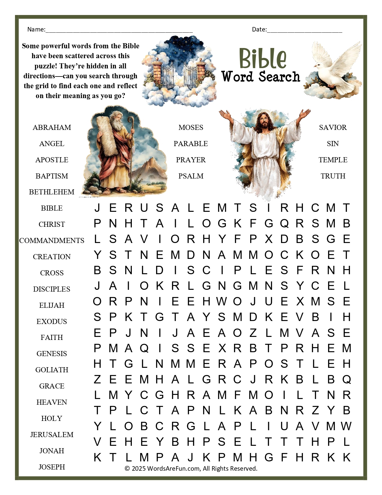Word Searches For Teens Printable