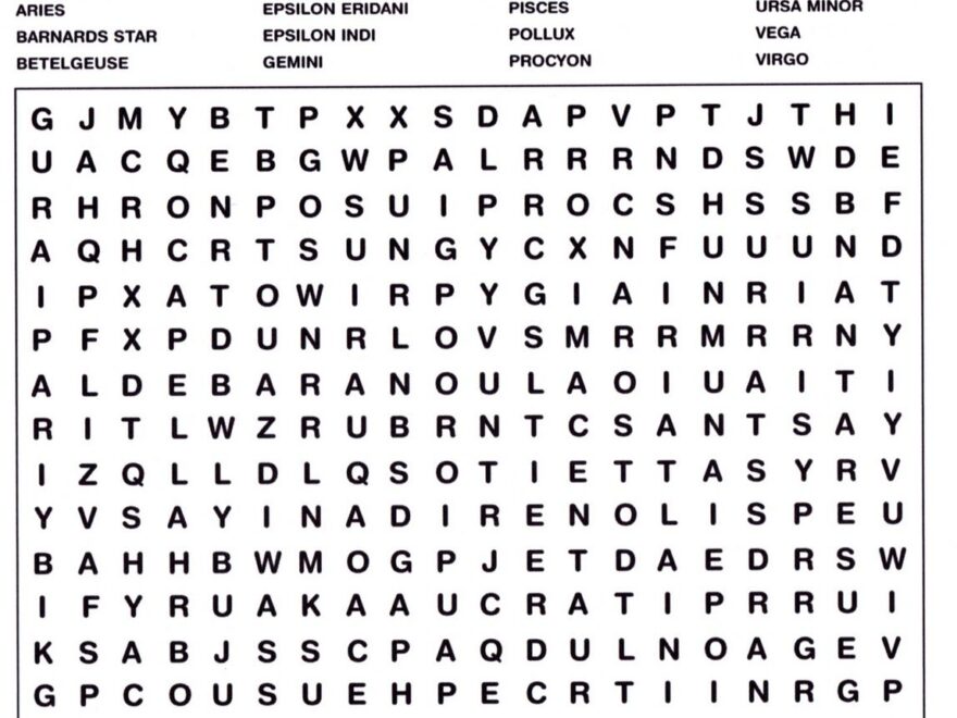 Word Search Resource For Space Science English 2