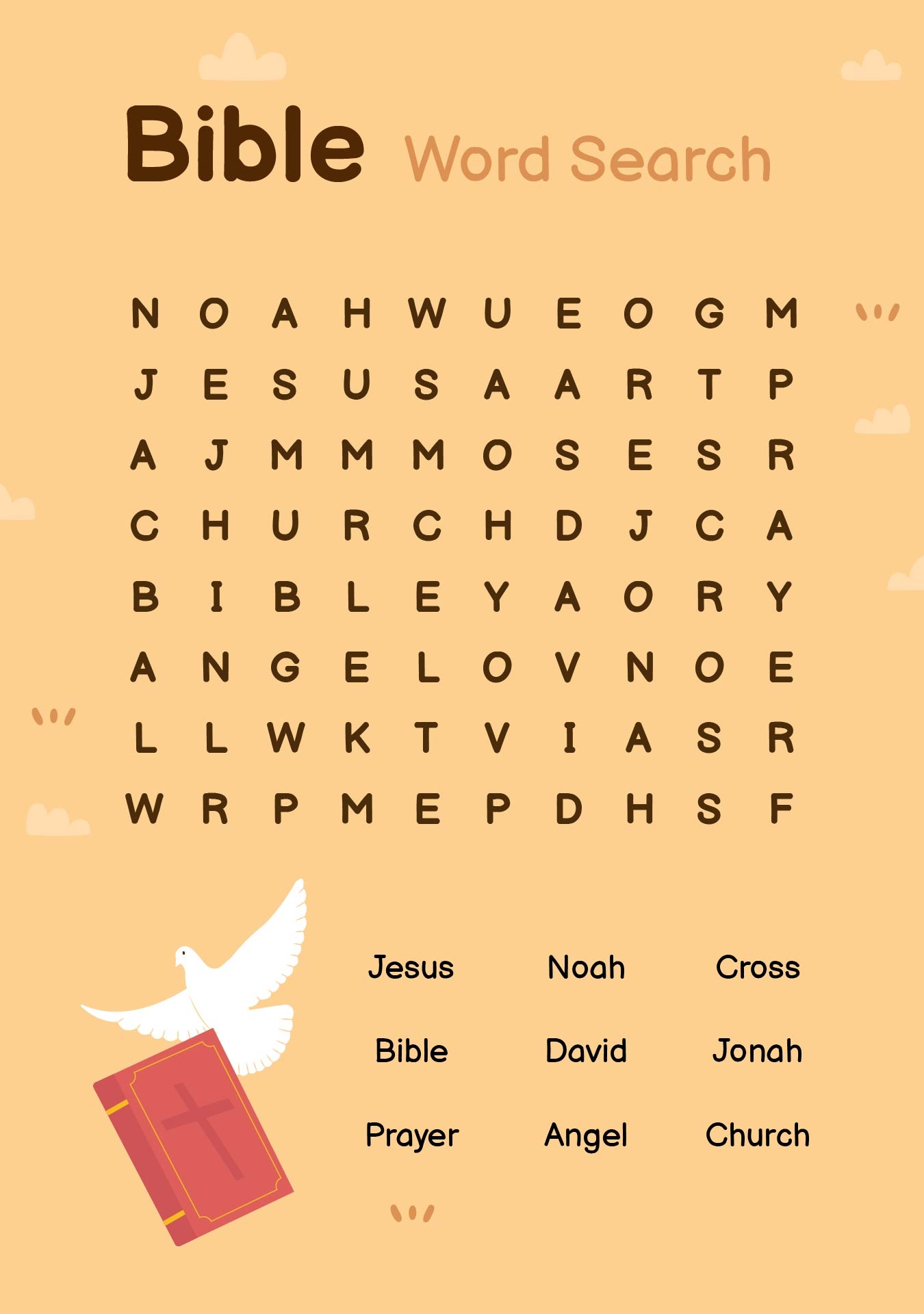 Word Search Sunday School 10 Free PDF Printables Printablee