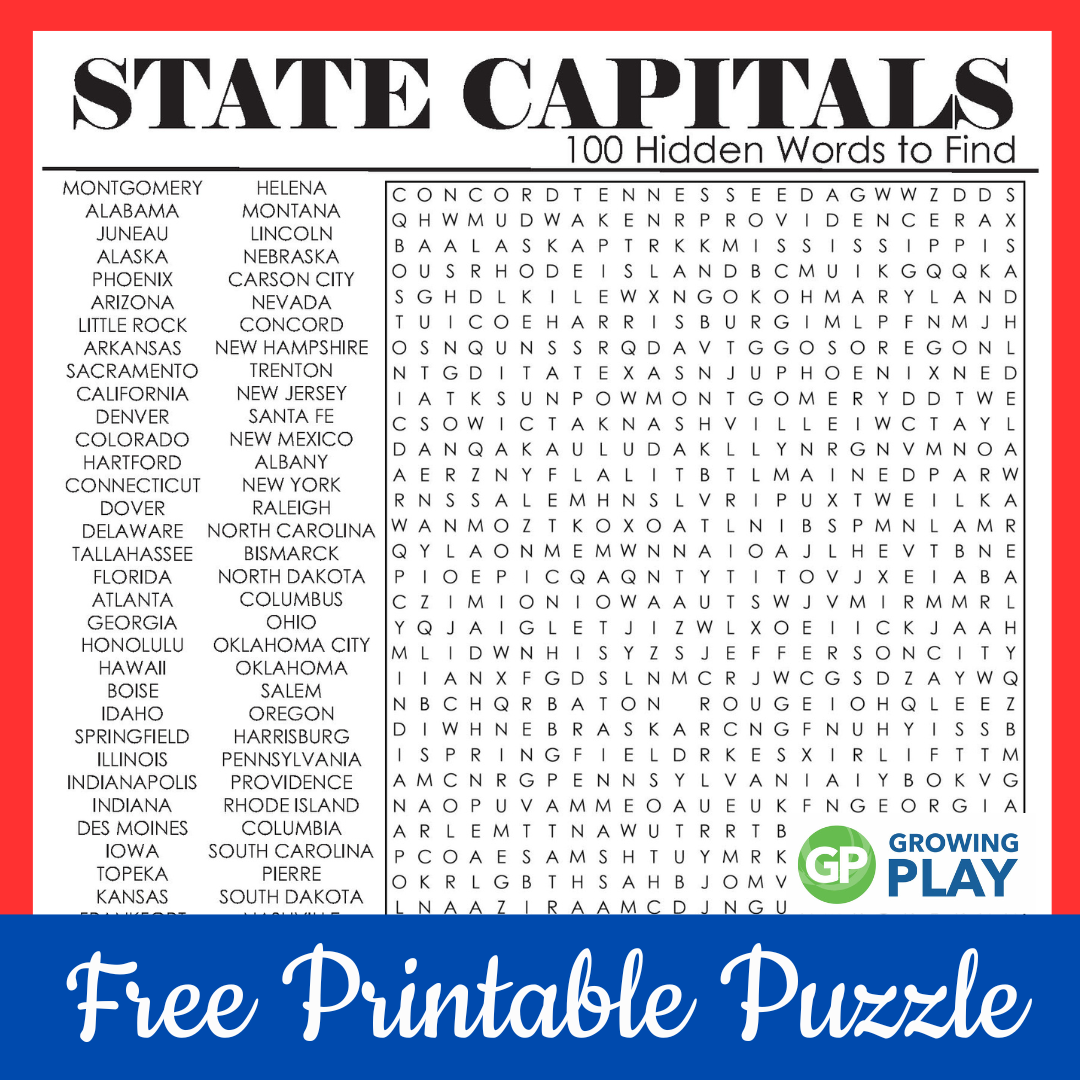 Word Search Template Square 1 Growing Play