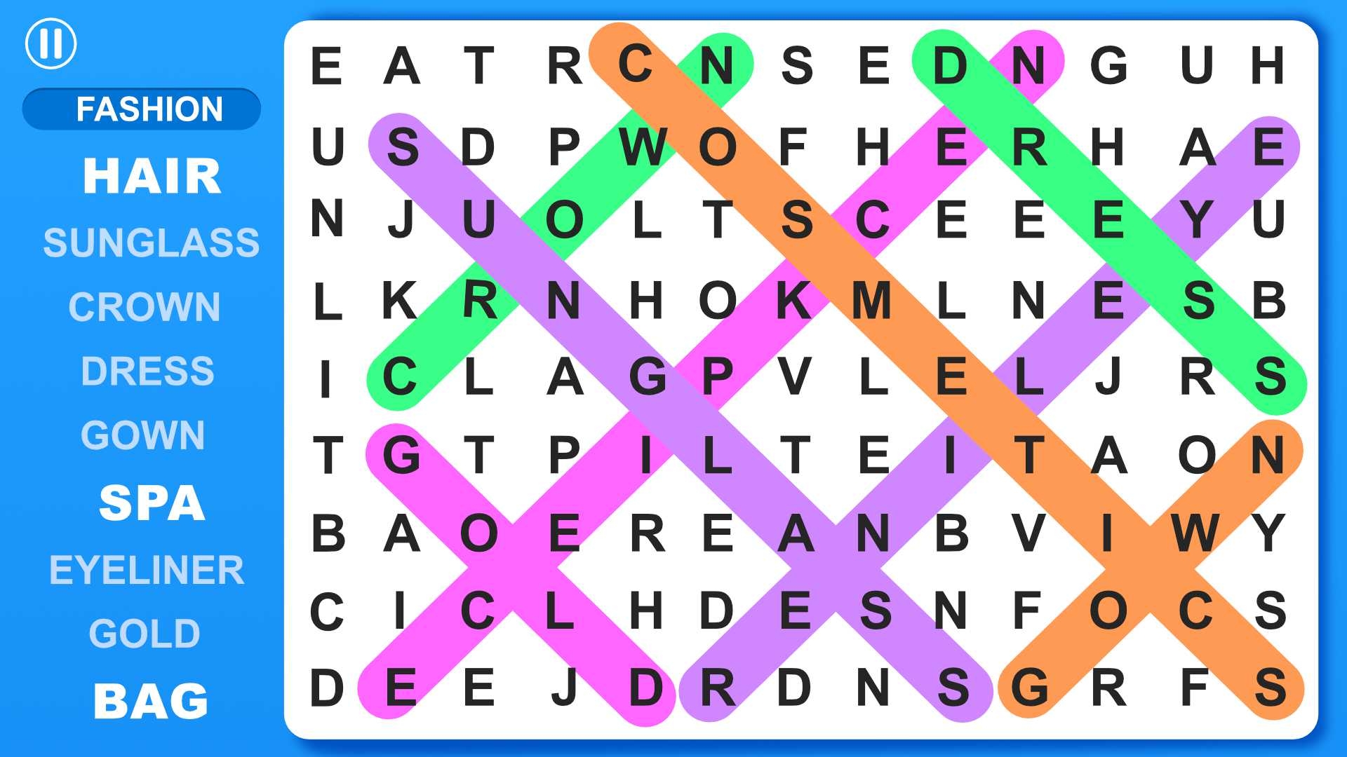 Word Search Word Puzzle Game Find Hidden Words
