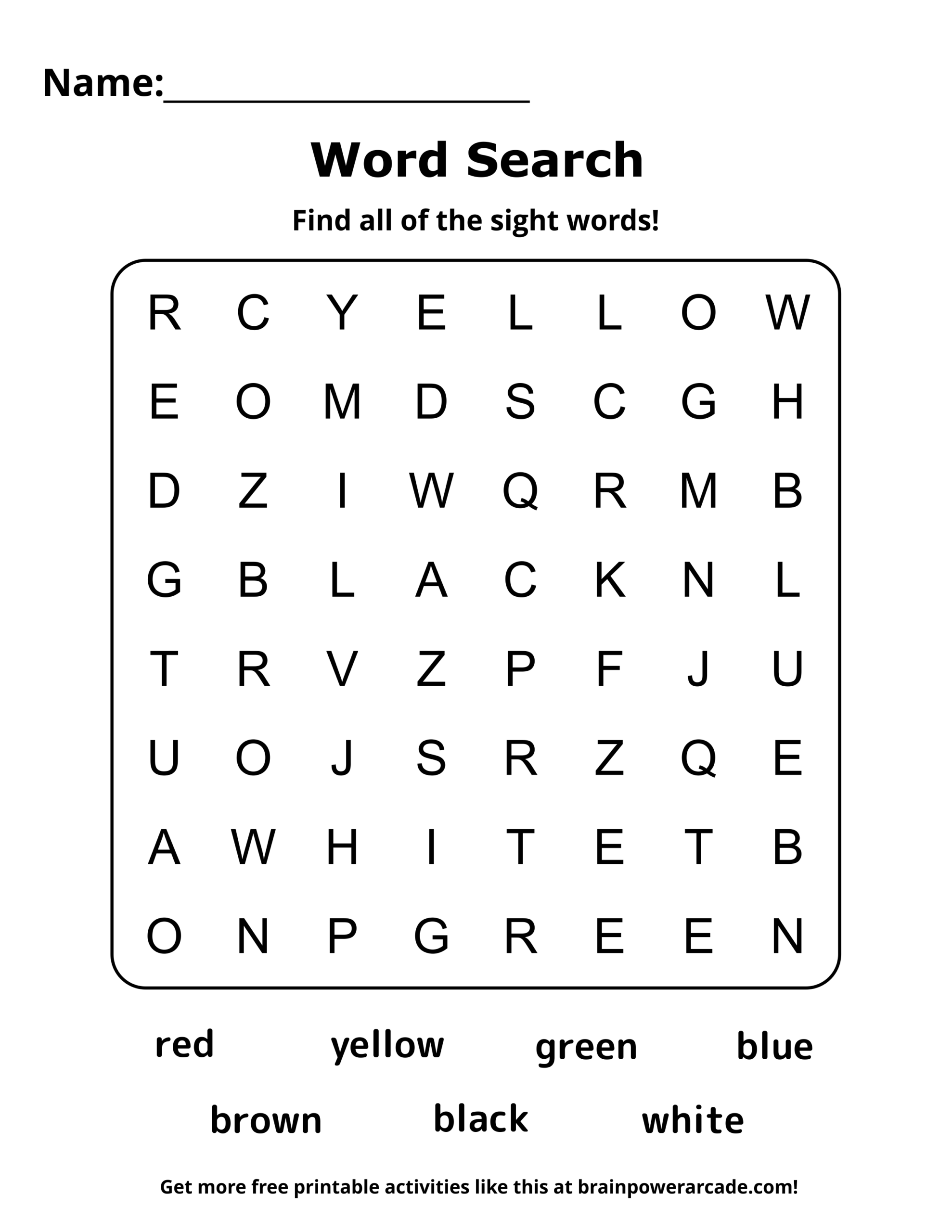Word Searches Brainpower Arcade