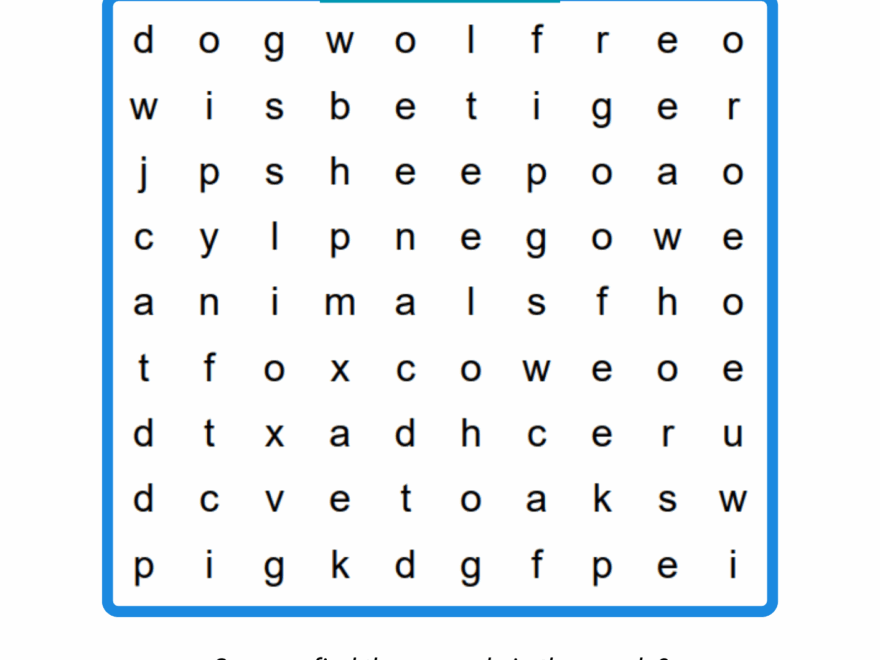 Word Searches For Grade 1 Games4esl