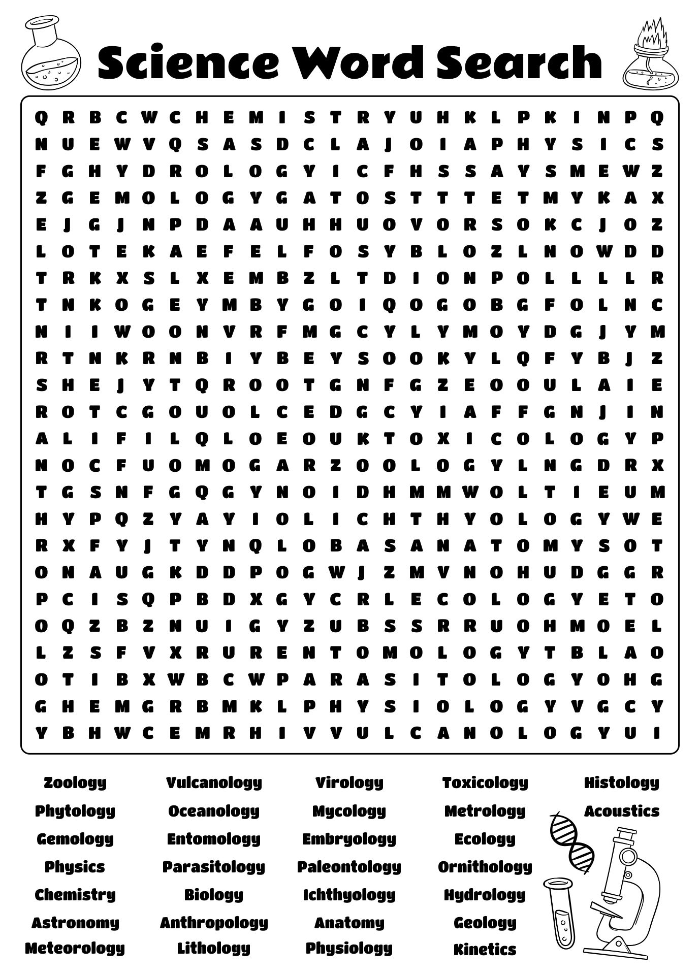 Printable Word Search For Middle School