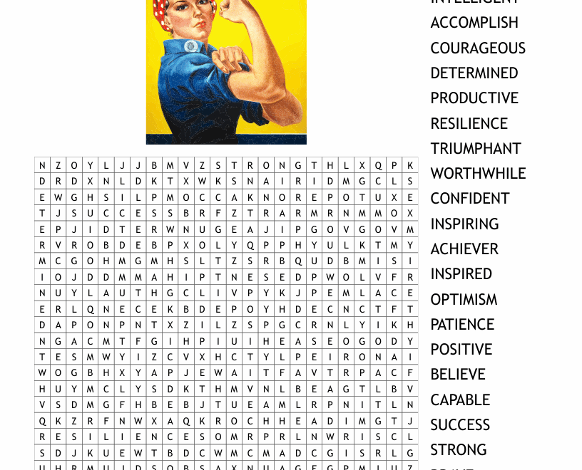 Words Of Encouragement Word Search WordMint