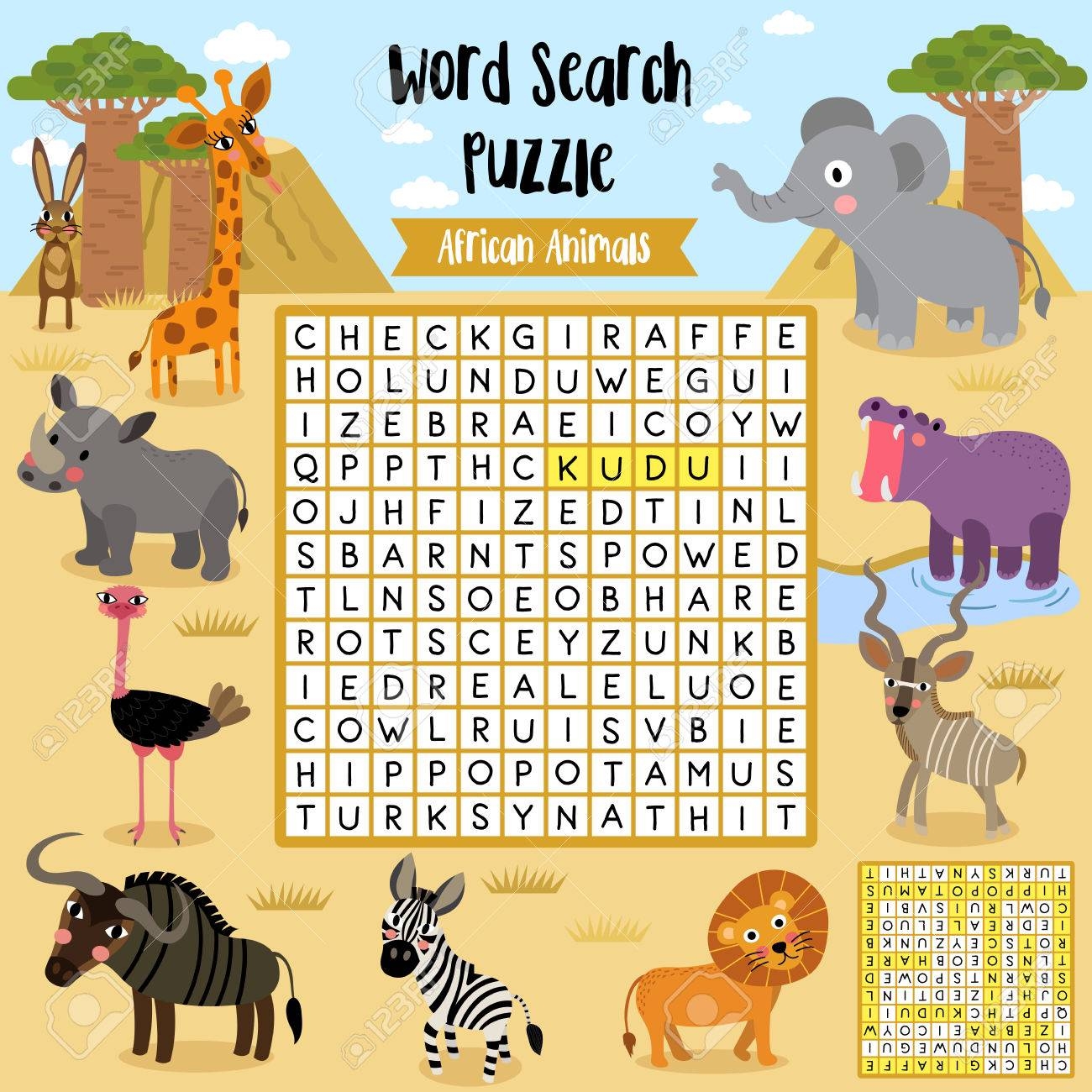 Preschool Word Search Printable